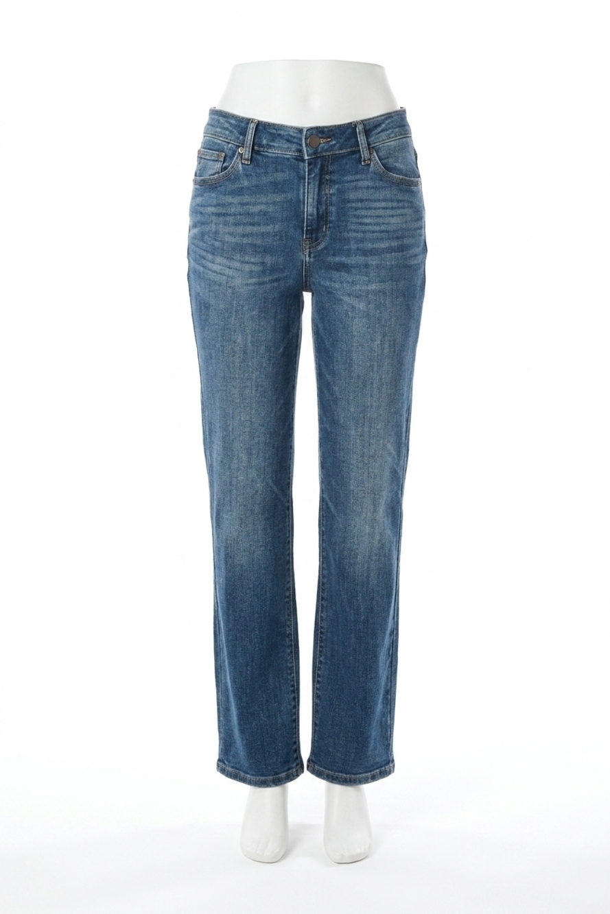 NEW JUDY BLUE margaret high waist v-front straight leg jeans in blue